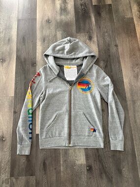 AVIATOR NATION HOODIE - HEATHER GREY